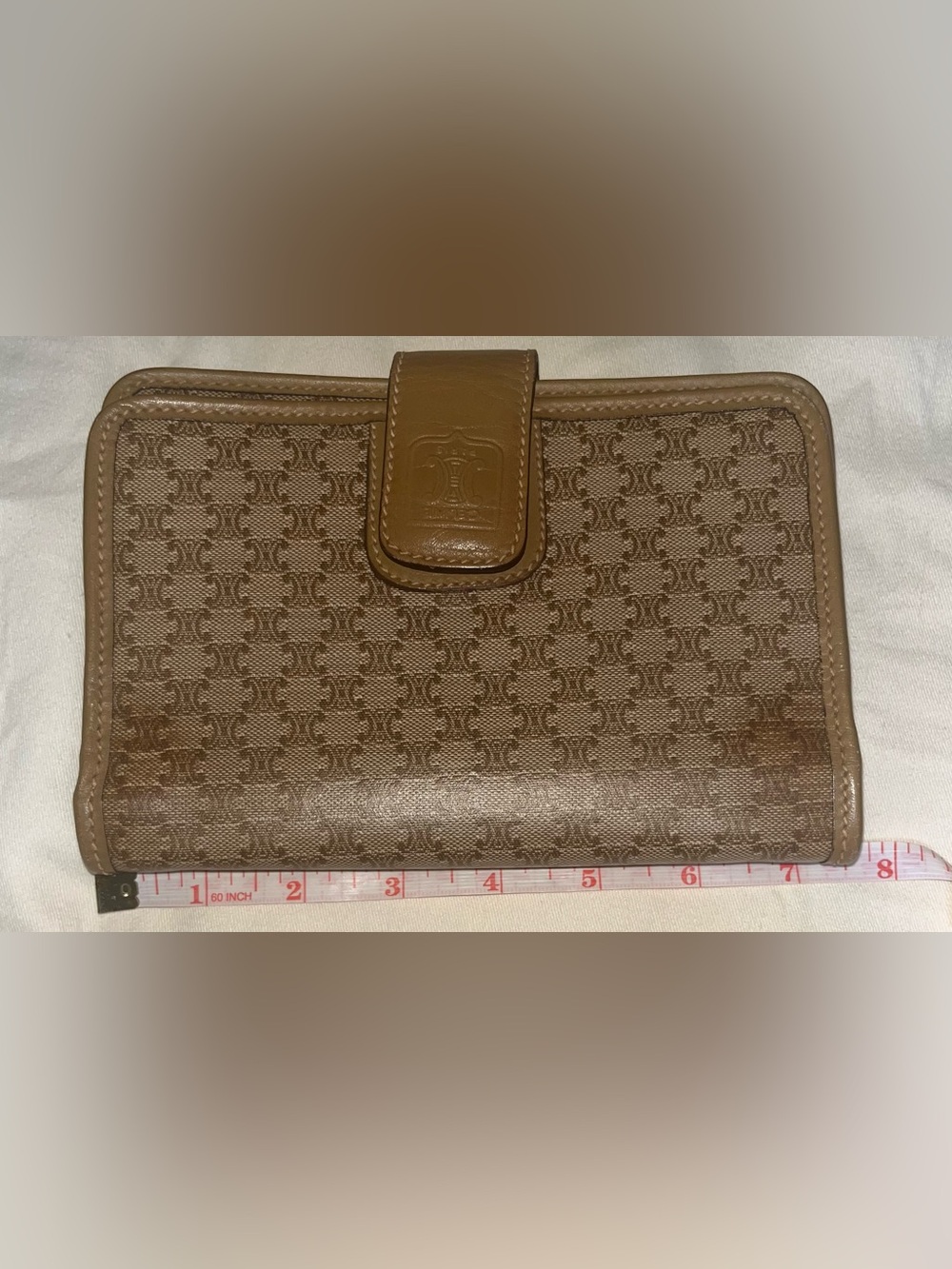 Authentic Celine Brown Monogram Wallet Clutch